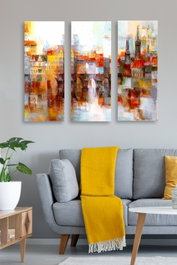 Wallity Cuadro Decorativo Multicolor de 3 Piezas en MDF